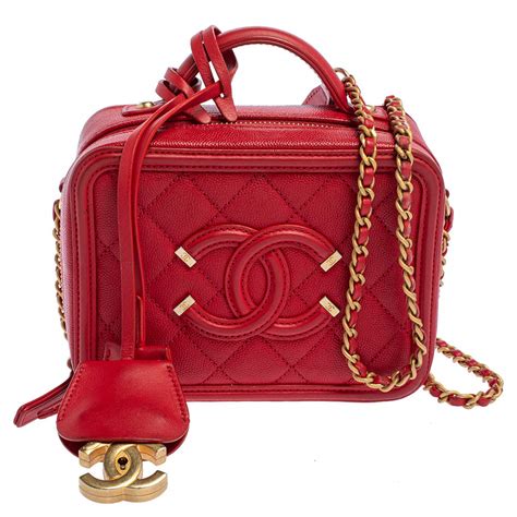 chanel vanity case red|Chanel sac vanity price.